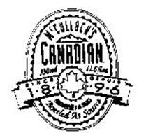 MCCULLOCH'S CANADIAN SINCE 1896 DEPUIS EMBOUTEILLEE A LA SOURCE BOTTLED AT SOURCE