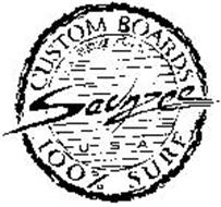 SAUNZEE ORIGINAL CUSTOM BOARDS U S A 100% SURF