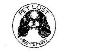PET LOST 1-800-PET-LOST