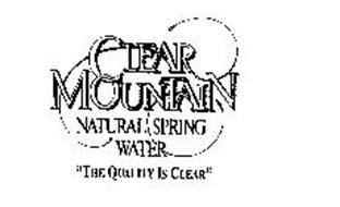 CLEAR MOUNTAIN NATURAL SPRING WATER 