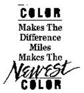 COLOR MAKES THE DIFFERENCE MILES MAKES THE NEWEST COLOR