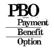 PBO PAYMENT BENEFIT OPTION