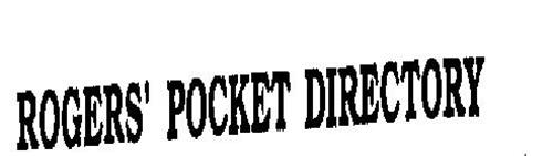 ROGERS' POCKET DIRECTORY