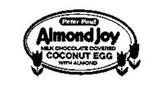 PETER PAUL ALMOND JOY MILK CHOCOLATE COVERED COCONUT EGG WITH ALMOND