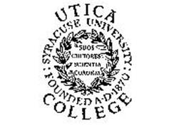 UTICA COLLEGE SYRACUSE UNIVERSITY FOUNDED A D 1870 SUOS CULTORES SCIENTIA CORONAT