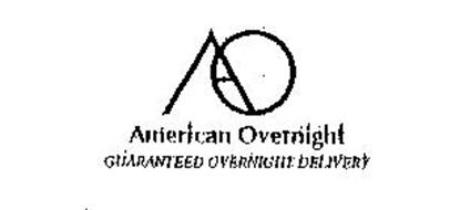 AO AMERICAN OVERNIGHT GUARANTEED OVERNIGHT DELIVERY