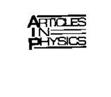 ARTICLES IN PHYSICS