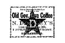 OLD GOV. JAVA COFFEE AT N. DINGLEY
