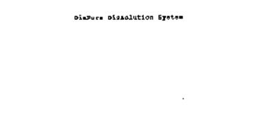 DIAPURE DISSOLUTION SYSTEM
