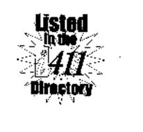 LISTED IN THE I411 DIRECTORY