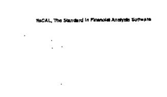 FISCAL, THE STANDARD IN FINANCIAL ANALYSIS SOFTWARE