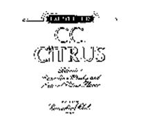 IMPORTED C.C. CITRUS BLENDED CANADIAN WHISKY AND NATURAL CITRUS FLAVOR DISTILLERS OF WHISKY CANADIAN CLUB.