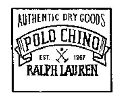 POLO CHINO AUTHENTIC DRY GOODS EST. 1967 RALPH LAUREN