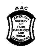 AAC AMERICAN SOCIETY OF FARM MANAGERS AND RURAL APPRAISERS