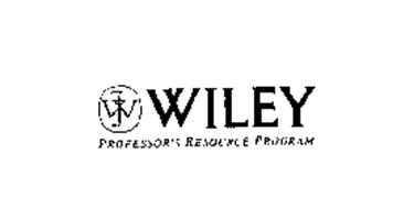 JW WILEY PROFESSOR'S RESOURCE PROGRAM