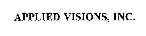 APPLIED VISIONS, INC.