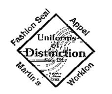 UNIFORMS OF DISTINCTION SINCE 1920 SUPERIOR UNIFORM GROUP FASHION SEAL APPEL MARTIN'S WORKLON