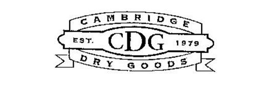 CDG CAMBRIDGE EST. 1979 DRY GOODS