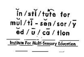 INSTITUTE FOR MULTI-SENSORY EDUCATION