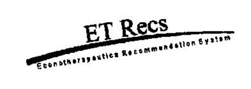 ET RECS ECONOTHERAPEUTICS RECOMMENDATION SYSTEM