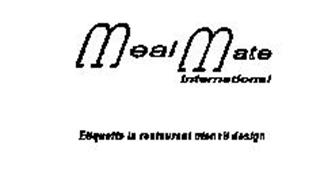 MEAL MATE INTERNATIONAL ETIQUETTE IN RESTAURANT UTENSIL DESIGN