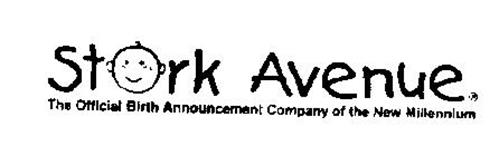 STORK AVENUE THE OFFICIAL BIRTH ANNOUNCEMENT COMPANY OF THE NEW MILLENNIUM