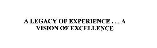 A LEGACY OF EXPERIENCE...A VISION OF EXCELLENCE