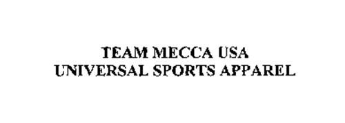 TEAM MECCA USA UNIVERSAL SPORTS APPAREL