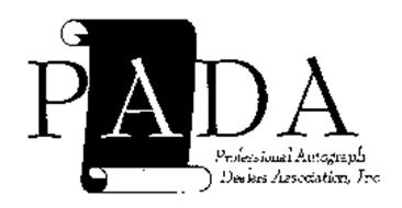 PADA PROFESSIONAL AUTOGRAPH DEALERS ASSOCIATION INC.