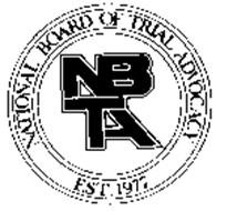 NBTA NATIONAL BOARD OF TRIAL ADVOCACY