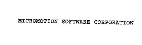 MICROMOTION SOFTWARE CORPORATION