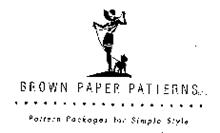 BROWN PAPER PATTERNS PATTERN PACKAGES FOR SIMPLE STYLE