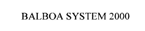 BALBOA SYSTEM 2000