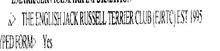 ENGLISH JACK RUSSELL TERRIER CLUB (EJRTC) EST 1995