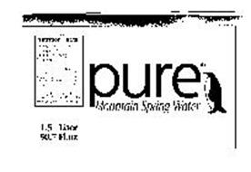 PURE MOUNTAIN SPRING WATER