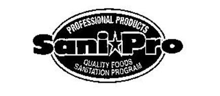 SANI-PRO PROFESSIONAL PRODUCTS QUALITY FOODS SANITATION PROGRAM