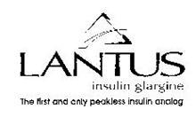 LANTUS INSULIN GLARGINE THE FIRST AND ONLY PEAKLESS INSULIN ANALOG