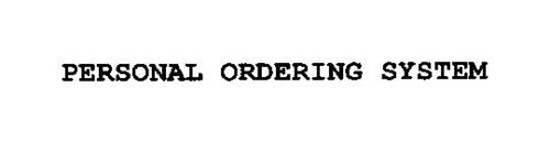 PERSONAL ORDERING SYSTEM