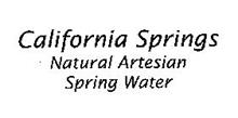CALIFORNIA SPRINGS NATURAL ARTESIAN SPRING WATER