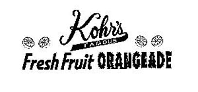 KOHR'S FAMOUS FRESH FRUIT ORANGEADE