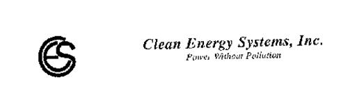 CLEAN ENERGY SYSTEMS, INC.  POWER WITHOUT POLLUTION