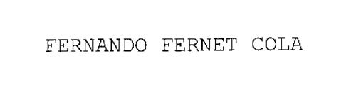 FERNANDO FERNET COLA