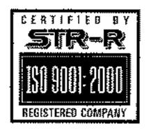 CERTIFIED BY STR-R ISO 9001:2000 REGISTERED COMPANY