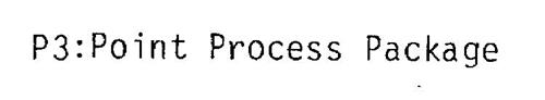 P3: POINT PROCESS PACKAGE