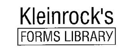 KLEINROCK'S FORMS LIBRARY