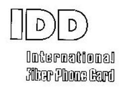 IDD INTERNATIONAL FIBER PHONE CARD