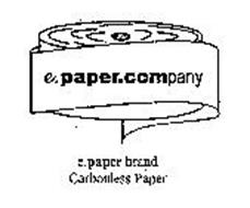 E.PAPER.COMPANY E.PAPER BRAND CARBONLESS PAPER