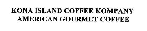 KONA ISLAND COFFEE KOMPANY AMERICAN GOURMET COFFEE