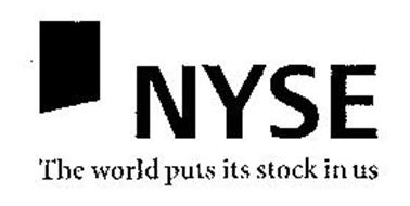 NYSE THE WORLD PUTS ITS STOCK IN US