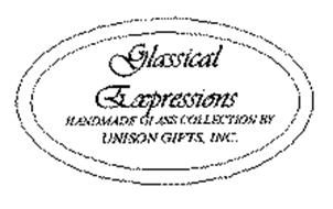 GLASSICAL EXPRESSIONS HANDMADE GLASS COLLECTION BY UNISON GIFTS, INC.